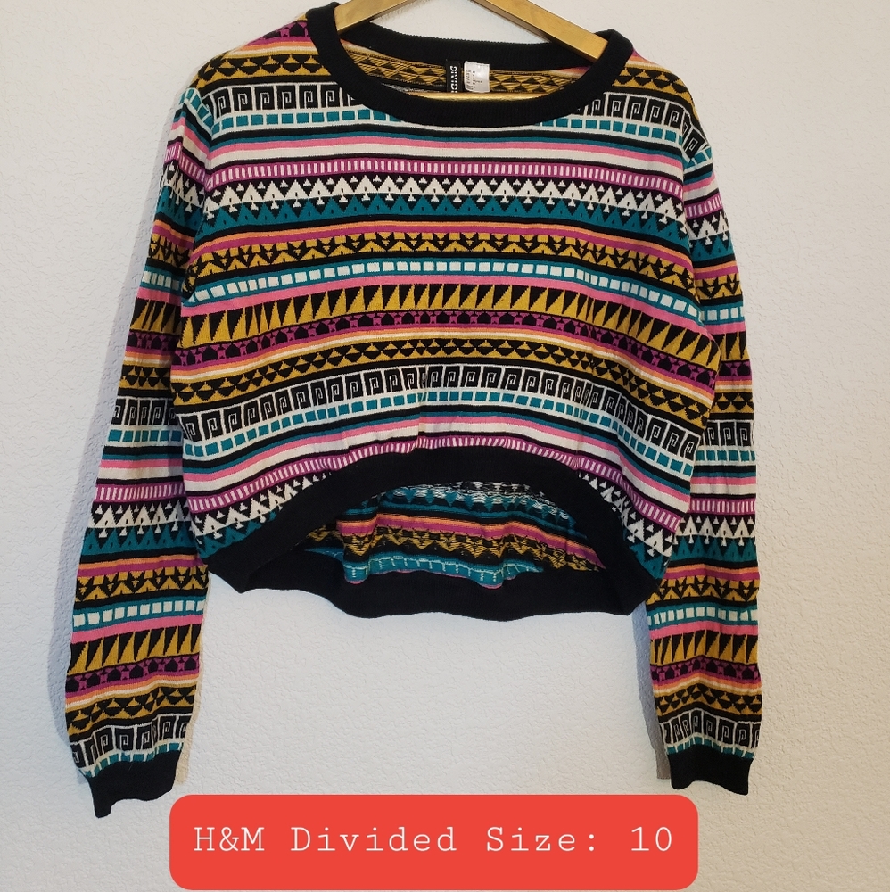 Divided Vibrant mid-drift sweater